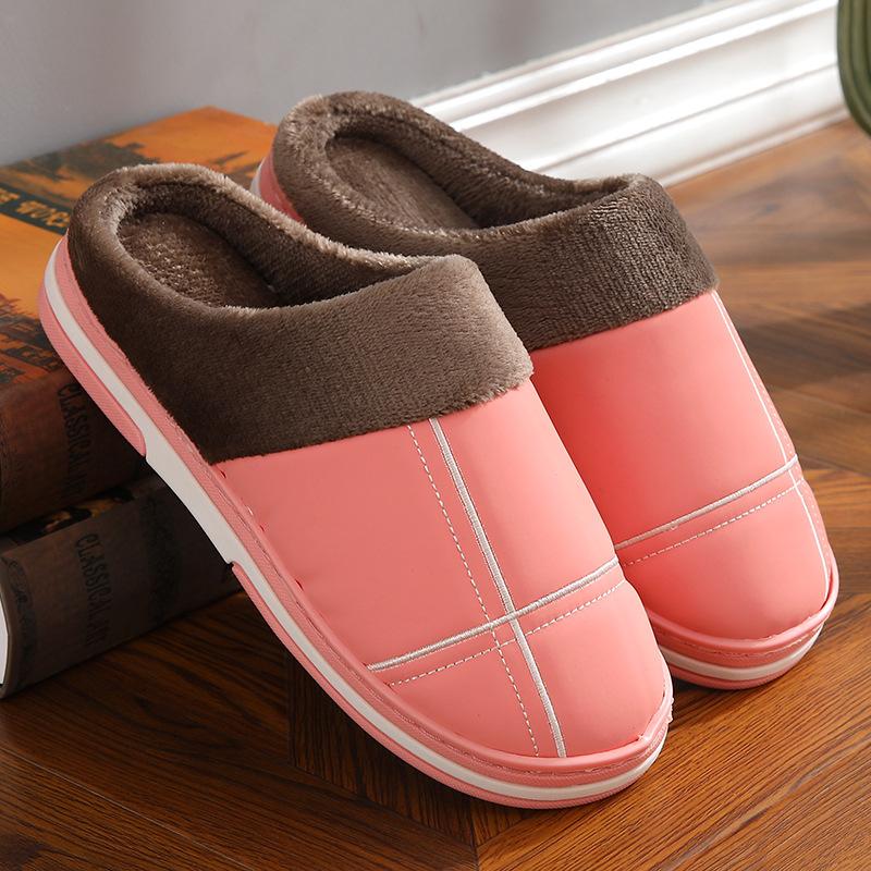 Мужские и женские хлопковые тапочки нового стиля, осенние и зимние теплые тапочки, домашняя сумка и тапочки, хлопковая парная обувь