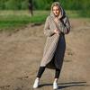 Women's Hooded Thick Knitted Sweater Cardigan Coat Long Sleeve Winter Warm Hooded Cloak