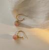 925 Silver Needle 14K Strawberry Heart Earrings - Trendy Net Red Fruit Jewelry