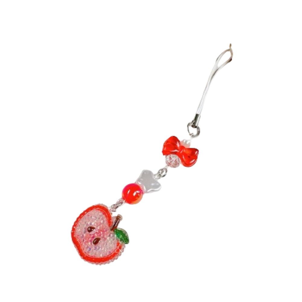 Sweet Fruit Pendant Phone Strap Wrist Strap Colorful Phone Chain  Backpack Pendant