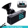 Car HUD GPS Display Digital Speedometer Time Clock Display Over-speed Alarm KMH MPH Switch Electronic Dog with Installation Bracket for Car Motorcycle