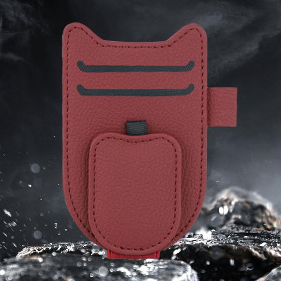 Универсальный зажим для козырька, многофункциональный автомобильный органайзер для солнцезащитных очков, магнитный держатель из искусственной кожи для большинства транспортных средств