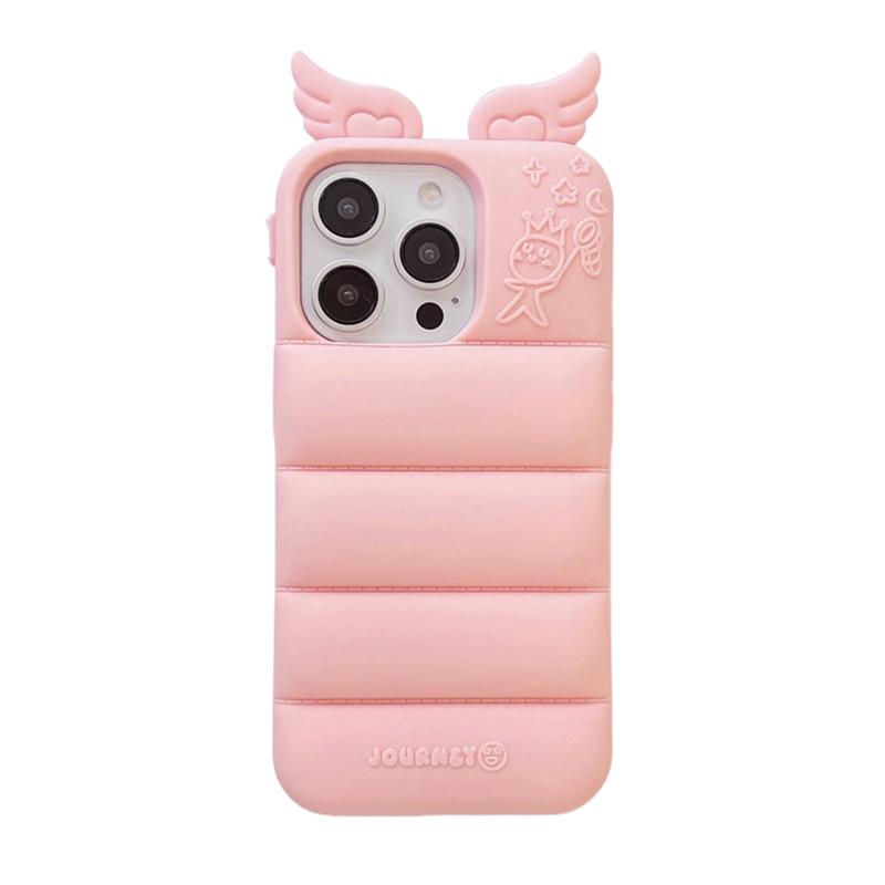 Fashion Love Heart Wing Soft Silicone Phone Back Cover For iPhone 16 Pro Max 17 15 13 14 Case