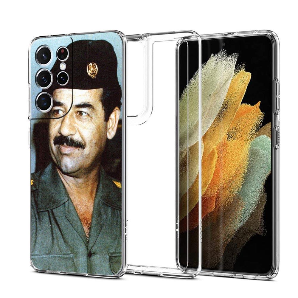 Saddam Hussein Iraq Flag Clear Silicone Phone Case For Samsung Galaxy S23 S22 5G S20 Ultra S21 FE 5G S10E S9 S8 S10 Plus Cover