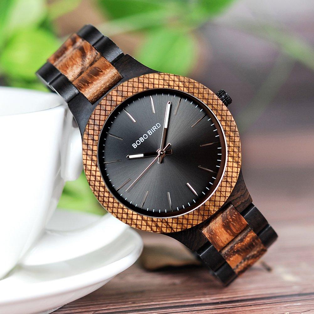 BOBO BIRD D30-1 Мужские часы из бамбукового дерева с японским кварцевым механизмом, аналоговые, винтажный и ретро-дизайн