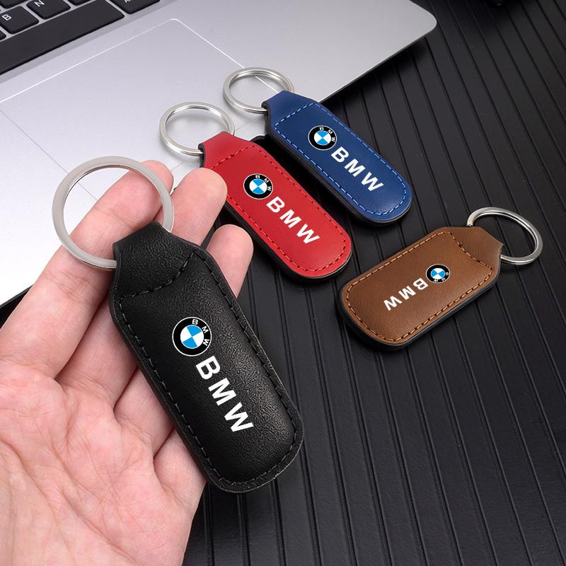 Leather Car Keychain Keyring Anti-Loss Key Holder Gift For BMW 1 2 3 4 5 7 Series X1 X3 X4 X5 X6 X7 F10 F20 F30 G20 G30 F15 F16 pdzr82