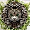 Wood Exquisite Cat Wooden Tag, Door Hanging, Garland Sign Decoration, 2D Flat Wall Art, for Door, Wall, Home, Room, Farmhouse, Street