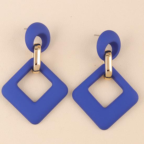 Pinkdudu 2024 Новые 12-цветные квадратные акриловые серьги-подвески, легкие роскошные многоцветные геометрические серьги для женщин, ювелирные изделия PD1488