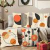 Orange And Black Geometric Modern Art Pillowcasebedroom Living Room Sofa Home Decor Polyester Cushion Cover With Zipper