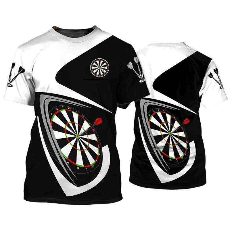 Cool Design Darts League T-shirt Men's Sport T-shirt 3D Darts Gift Print Fun Kids for Boys and Girls