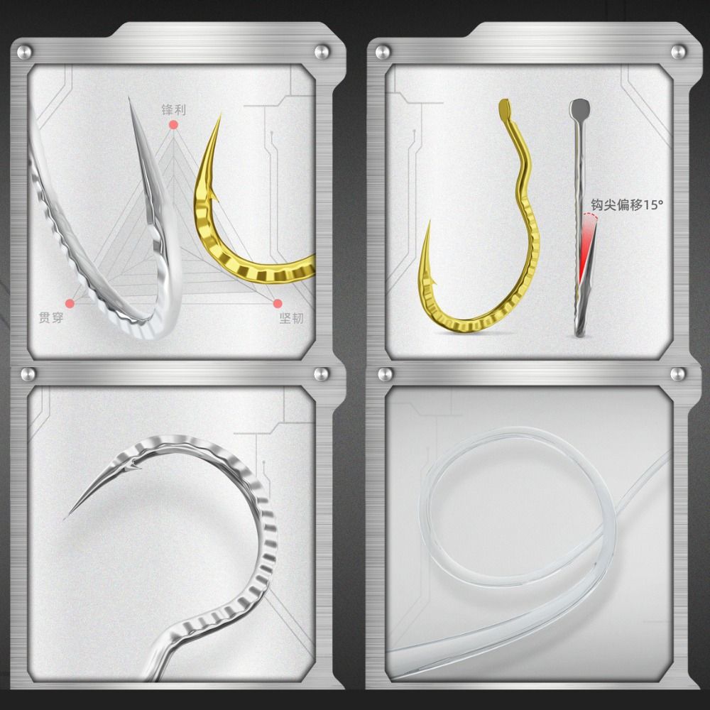 10 шт. Рыболовный крючок из высокоуглеродистой стали с рисунком рыбьей чешуи, рыболовные снасти, карп