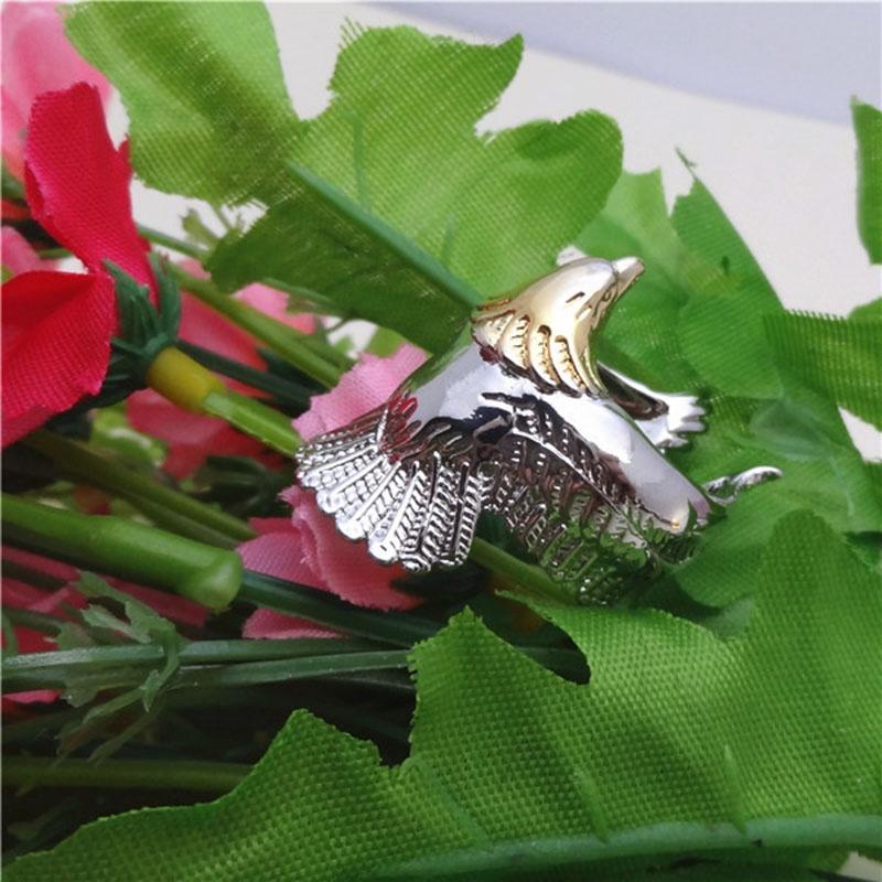 Кольцо открытого размера, ювелирные изделия, золотые ретро-орлиные крылья, модные кольца, уникальное кольцо с орлом из медного сплава, мужские высококачественные аксессуары для животных