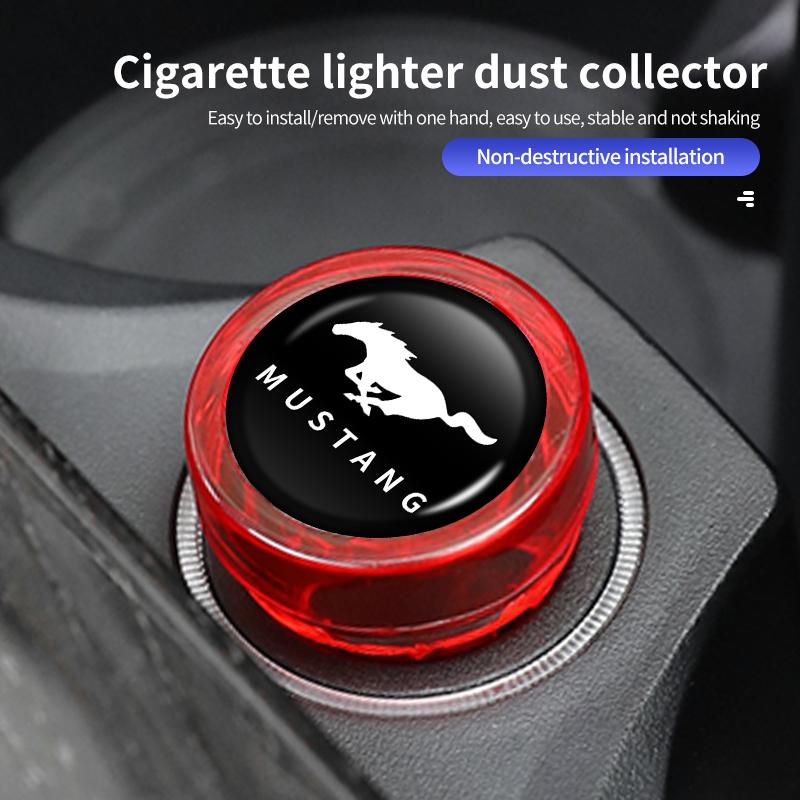 For Ford 1/2PCS Car Logo Cigarette Lighter Dust Plug Button Socket Protective Cover Escort KA Flex Everest KA Expedition Falcon APQ1