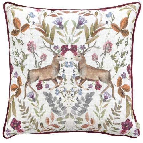 Evans Lichfield Stag Mirrored Cushion Cover
