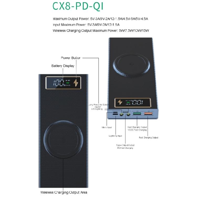 Корпус Power Bank DIY с поддержкой быстрой зарядки для аккумуляторов 18650, съемный внешний корпус