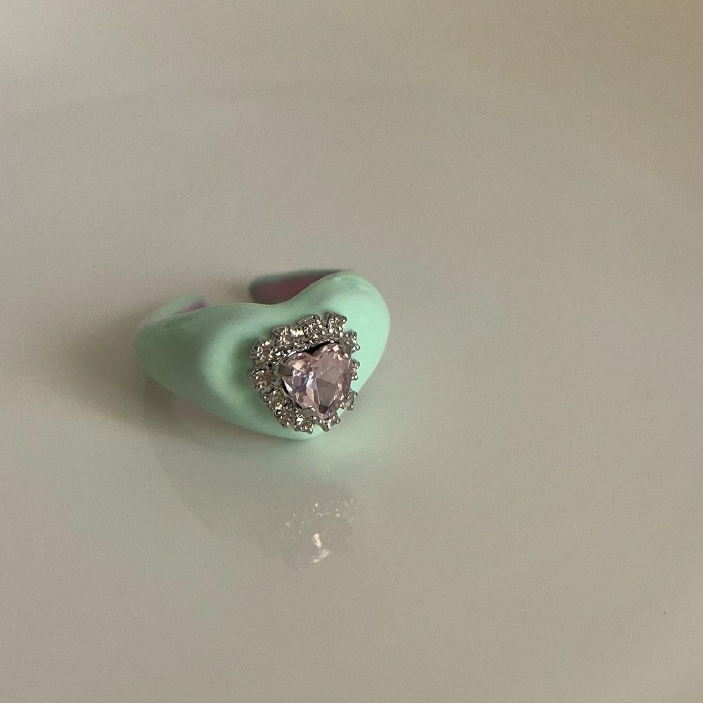 Кольцо с геометрическим рисунком медведя, капающее масло, нерегулярная эмаль, кольцо с индивидуальной росписью для мужчин