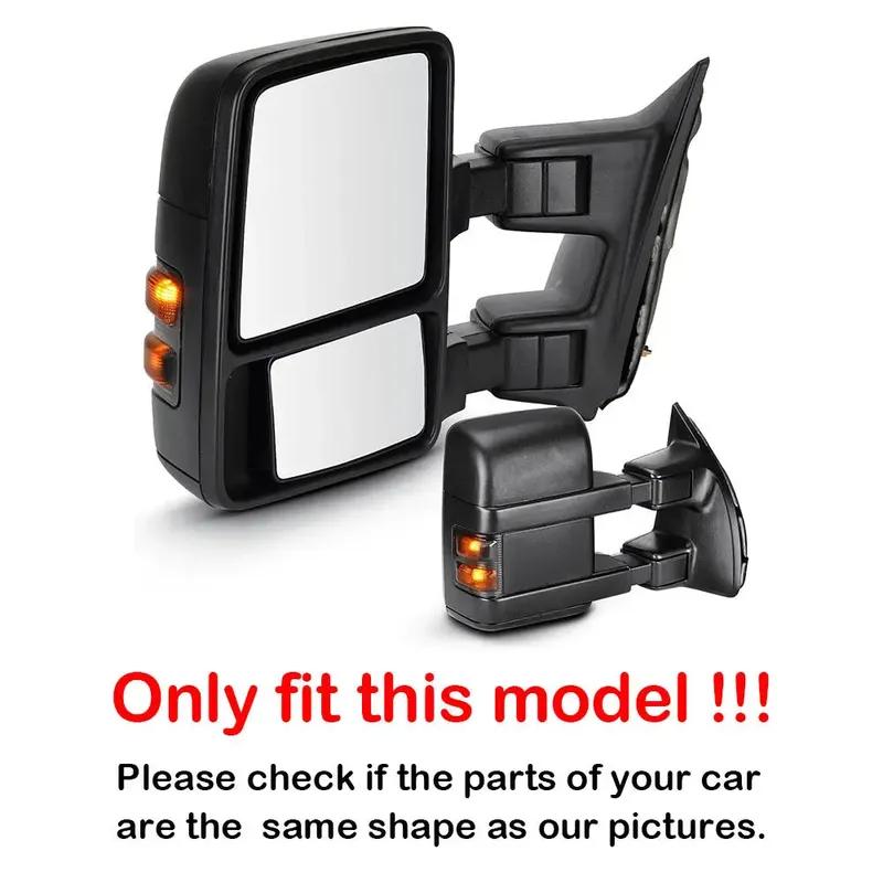 For 2008-2016 Ford F250 F350 SuperDuty ABS Car Rearview Side Mirror Cover Wing Cap Exterior Door Trim Adhesive Sticker Parts