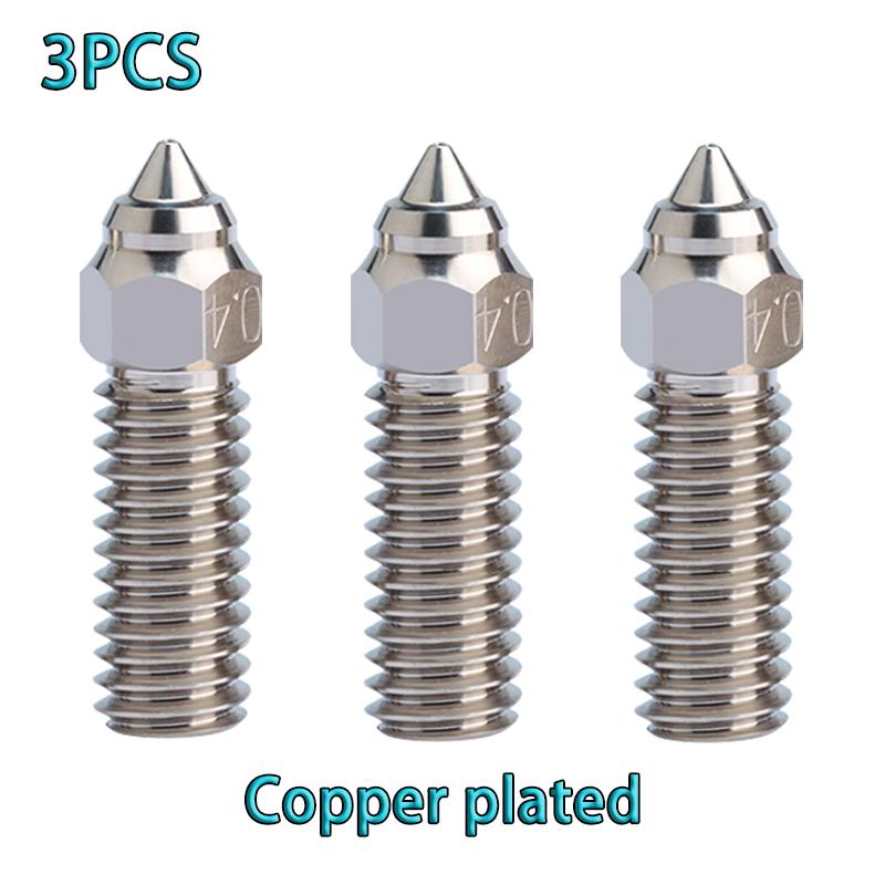 Сопла для Creality Ender 3 V3 KE K1/K1 MAX Покрытые латунью Медные Закаленная сталь 0.2/0.4/0.6/0.8/1.0мм Сопла с высоким потоком