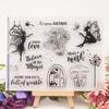 Flower Butterfly Fairy Transparent Silicone Clear Stamps for Seal DIY Scrapbooking Photo Album Decor Art Mushroom