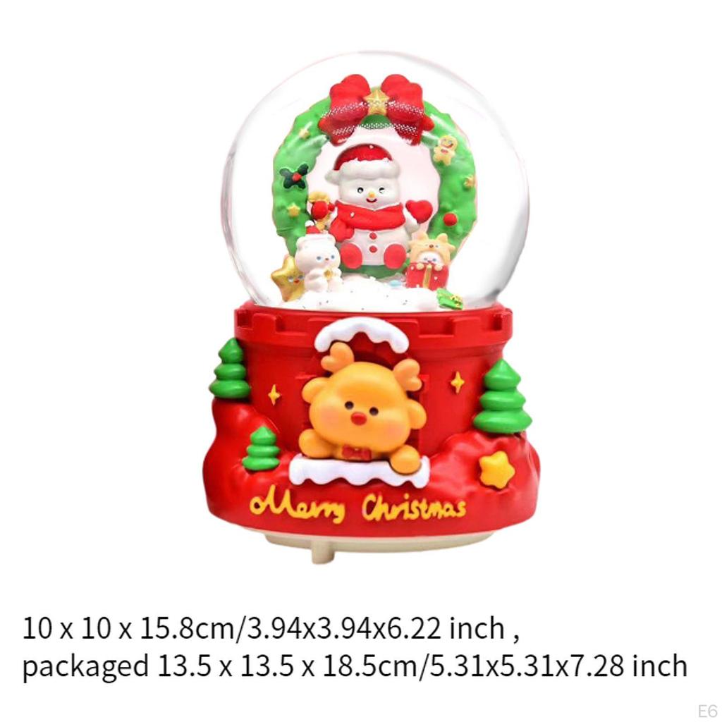 Christmas Snow Globes Music Box Light Led Musical Living Room Decoration Lamp