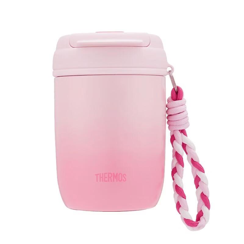 Thermos Кофейная кружка из нержавеющей стали с соломинкой, 0,38 л