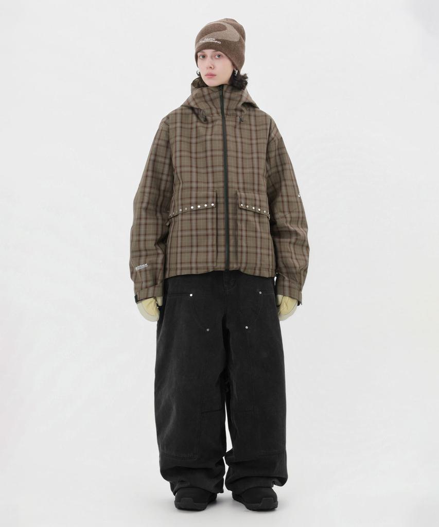 DIMITO Stud 2L Jacket Brown Check