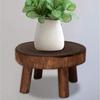 Деревянная подставка для цветочного горшка, мини-декоративный табурет, подставка для растений, круглая подставка для суккулентов бонсай для сада, балкона, помещения