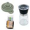 Organic Spice Mill, Funnel and Black Pepper