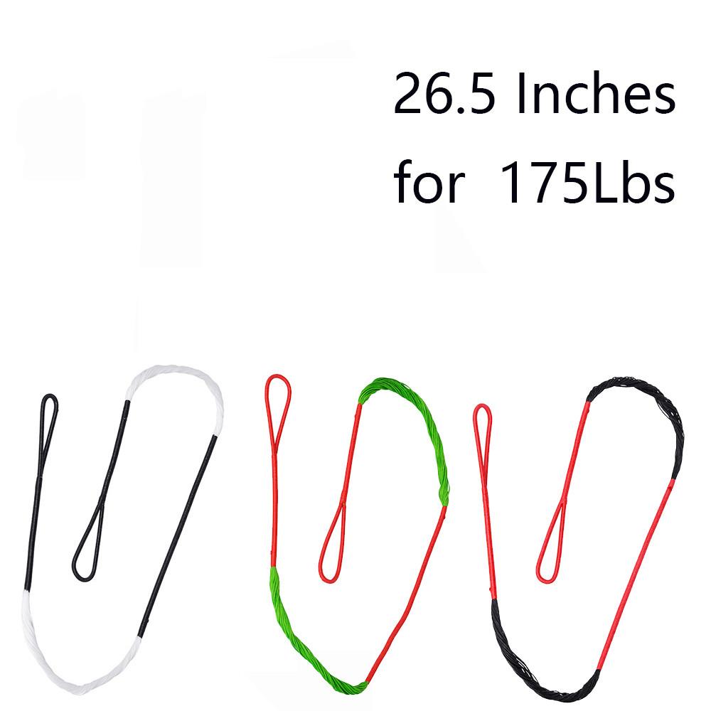 Black Polyester Fiber 175LBS Arrow Crossbow String Bow String 26.5" Bow String Practice Strings