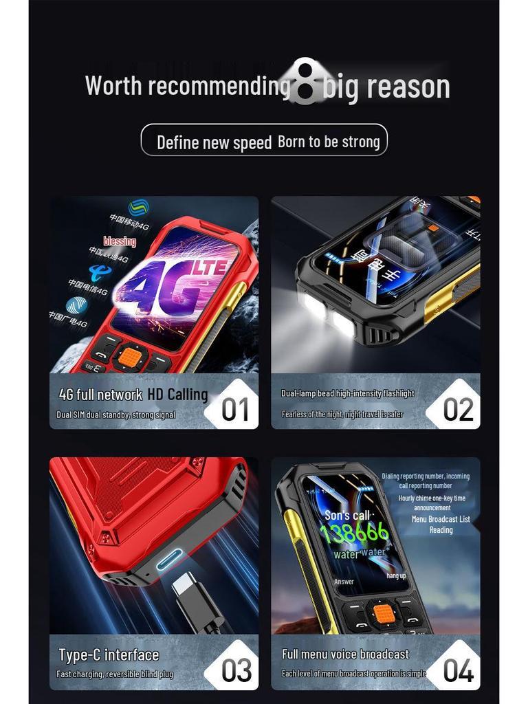 Senior Mobile Phone with Large Screen, Big Font, and Extended Battery Life