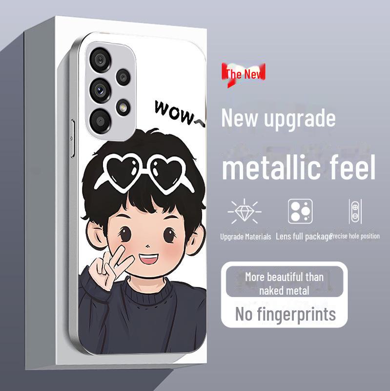 Samsung S23Ultra Couples Model: Biye Boy & S8 Girl Liquid Shell - Creative Net Red Design, S23Puls Theme, 20 Styles.