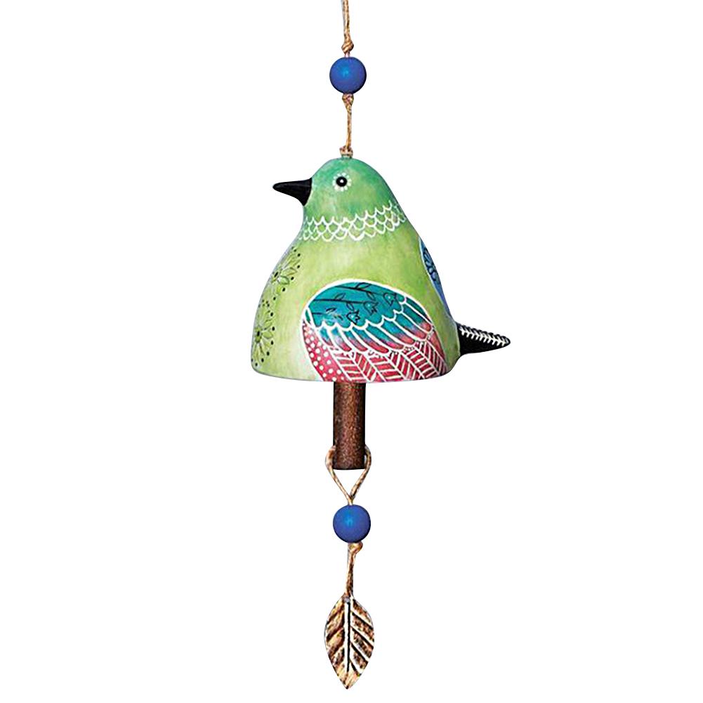 Cute Bird Bell Chimes Bird Bell Wind Chimes Hanging Rustic Wind Chime for Wall Window Door Garden Decoration Bird Pendant