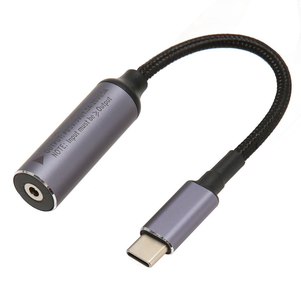 DC3.0mmx1.1mm Female Input to Type C Male Power Charging Cable Support Up to 100W Power PD Charge Cable