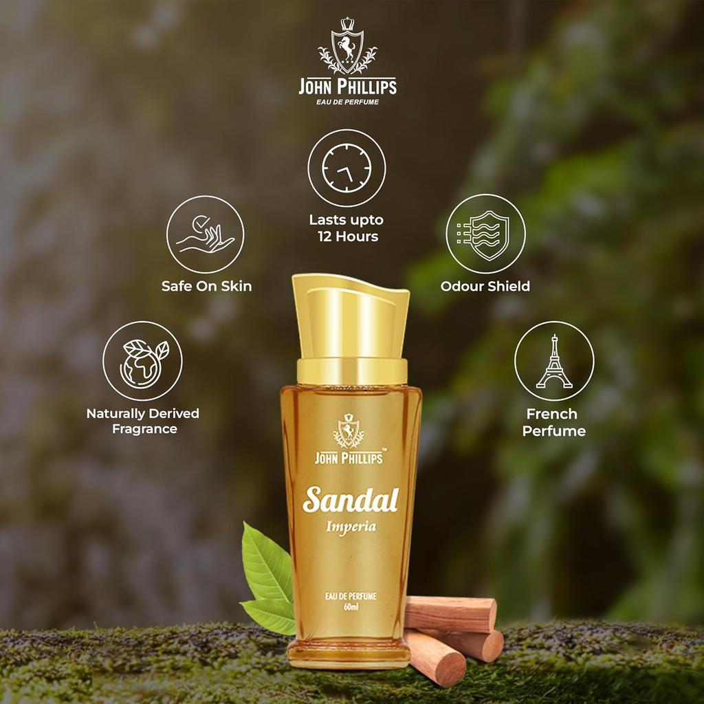 Chocolate & Sandal | Eau De French Perfume Unisex Combo Gift Set Pack of 2 Eau De Parfum - 120 Ml (For Men & Women)