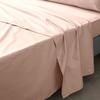 Drap plat - Percale de coton - Nude - 180 x 290 cm - Lavable - OEKO-TEX®
