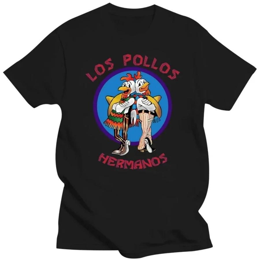 Новая мужская футболка высокого качества Breaking Bad LOS POLLOS Братья-курицы с принтом Повседневная забавная футболка для мужчин