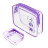 Two Clear Vinyl Large Capacity Waterproof Transparent Bath Portable Transparent Pouches for Business and Everyday Makeup Storage Pouches, Pouches,