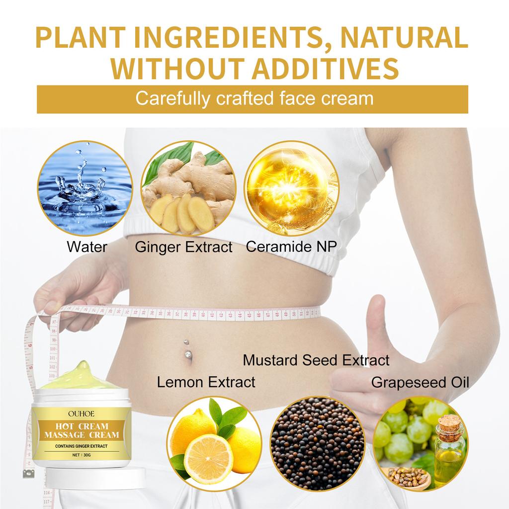 Ginger Body Slimming Cream Fat Burning Cream Losing Weight Massage Anti Cellulite Cream Beauty Care