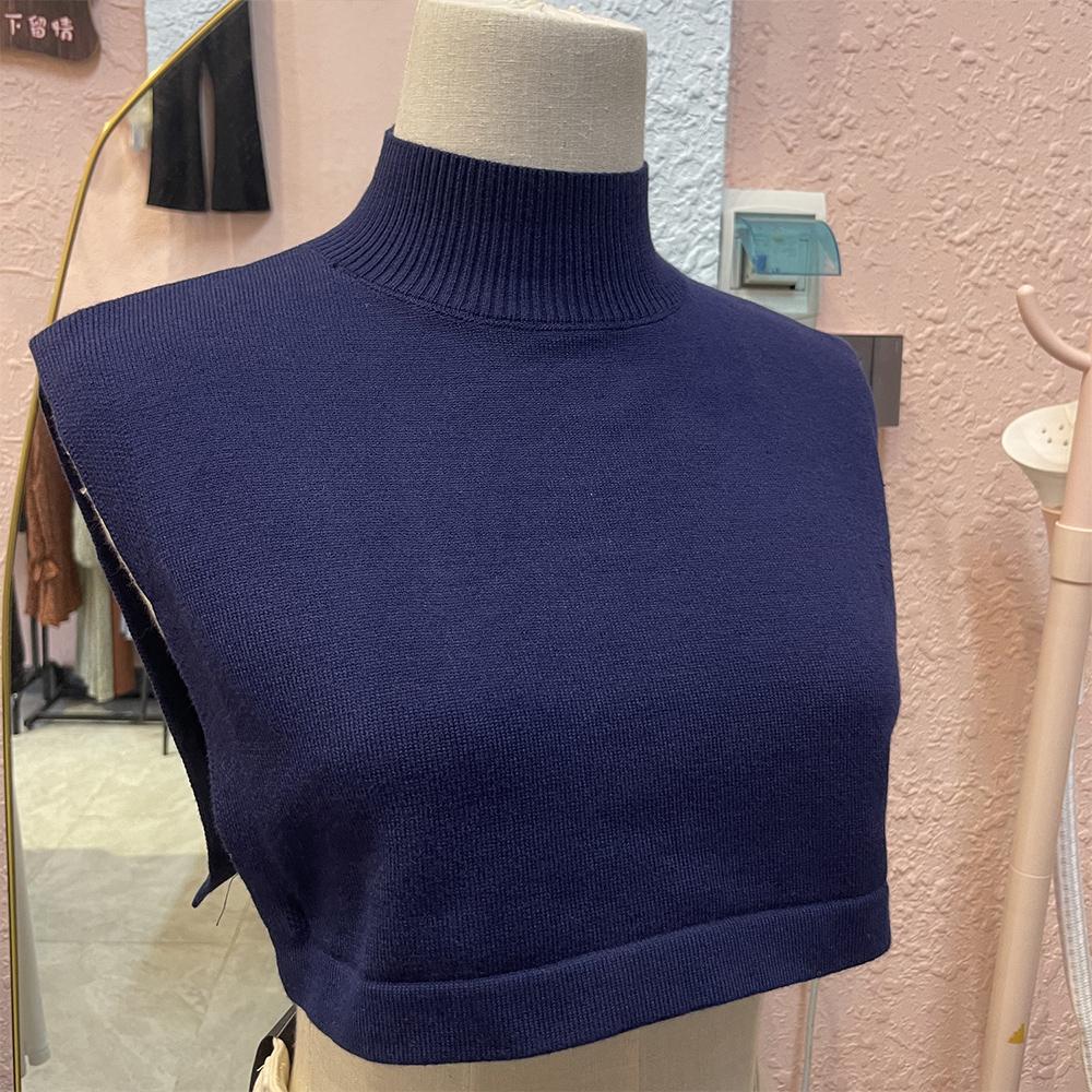 Winter Knitted Fake Collar Detachable Turtleneck Collar for Women Sweater Coat Neck Scarf Warm Woolen Windproof False Collars