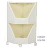 Corner Storage Cabinet with 4 Movable Wheels Corner Shelf Stand Bookshelf for Small Space Bathroom