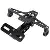 Motorcycle Adjustable Aluminum License Number Plate Frame Holder Bracket with Light Black