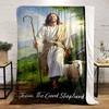 Jesus The Good Shepherd Blanket  Printed Blanket for Living Room Bed Couch lunch break Soft Cozy Blanket for Friend's festival Gift