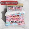 3pcs Duvet Cover Set (1*Duvet Cover + 2*Pillowcase, Without Core), Custom Name Crayon Shin chan  Pattern Bedding Set, Home Bedroom Decor Gift
