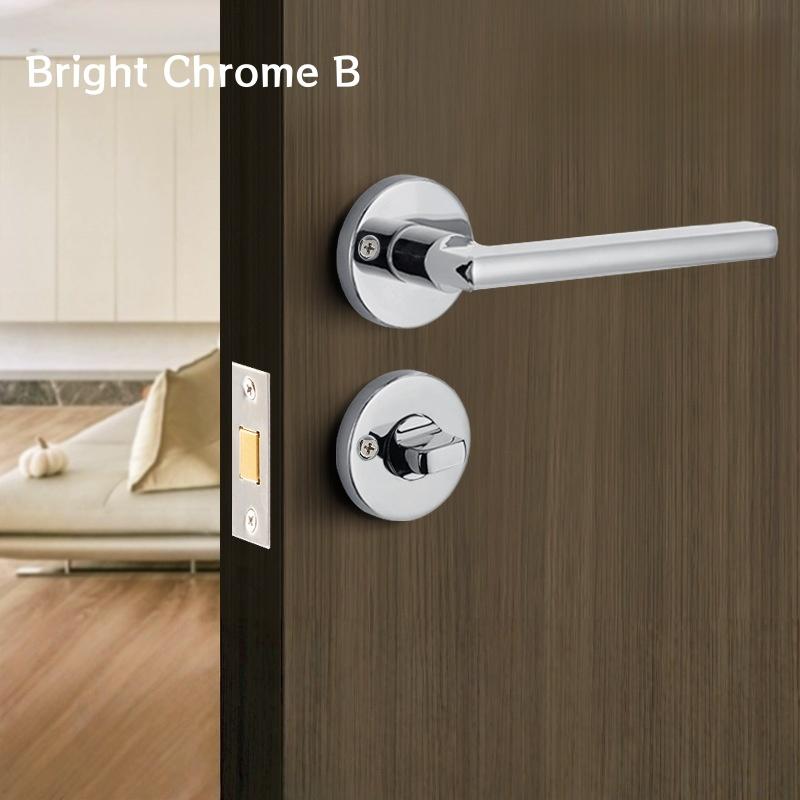 Modern Single-Sided Wooden Concealed Door Lock Zinc Alloy Door Handle With Integrated Deadbolt Lock Door Knob With Twist