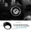 Real Dry Hard Carbon Fiber Car Ignition Key Frame Trim Cover For Abarth 595 595C 695 695C 2016 2017 2018 - 2024 LHD RHD