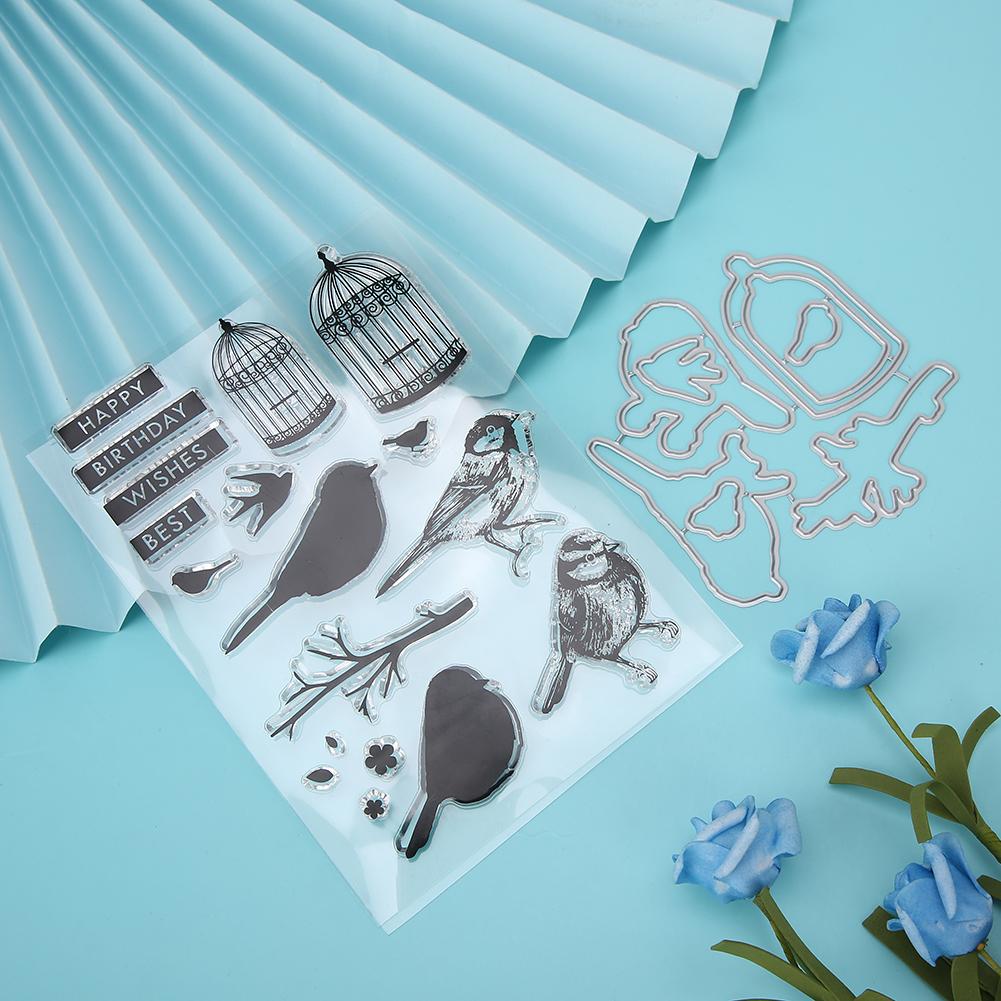 Силиконовый прозрачный штамп для ручного счета, готовый штамп для альбома, птичья клетка, фотоальбом Decora