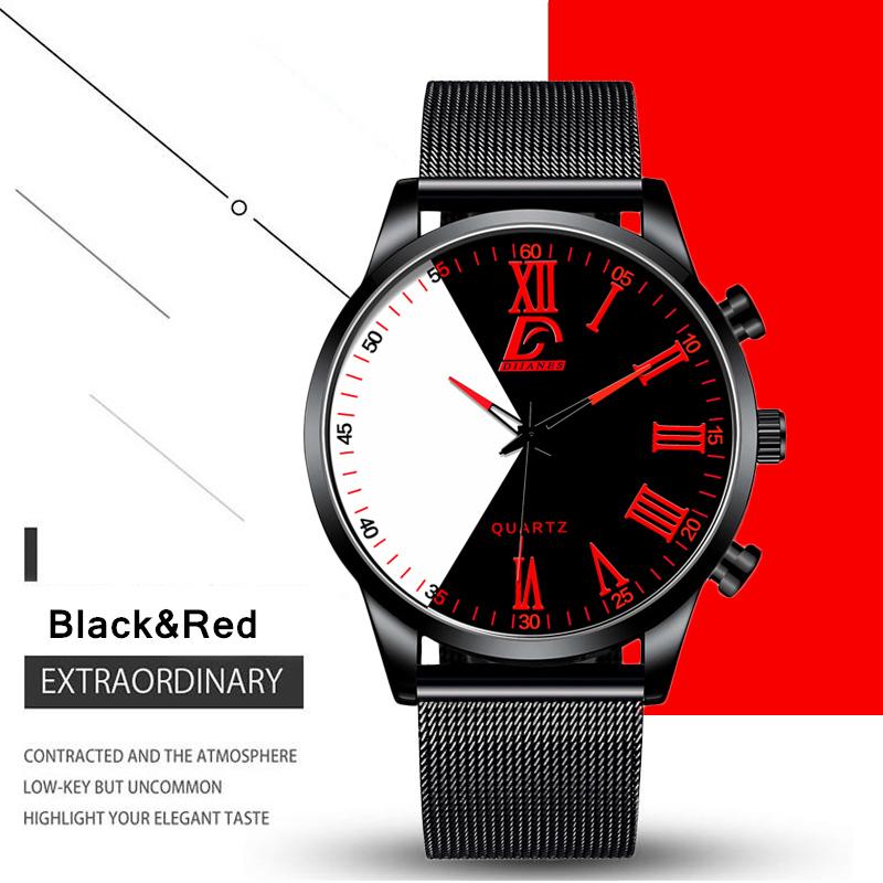 Fashion Mens Watches Casual Quartz Wrist Watch for Men Luxury Business Black Watch Male Clock