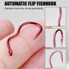 New Invention Size 6#-13# 12pcs/pack High Carbon Steel Fishing Hooks Sharp Barbed Self-reversing Hooks for Carp Fishing