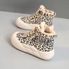 TUINANLE Winter Plush Casual Platform Shoes Woman Sneakers Slip On Shoes Women Flock Leopard Print Chunky Sneakers