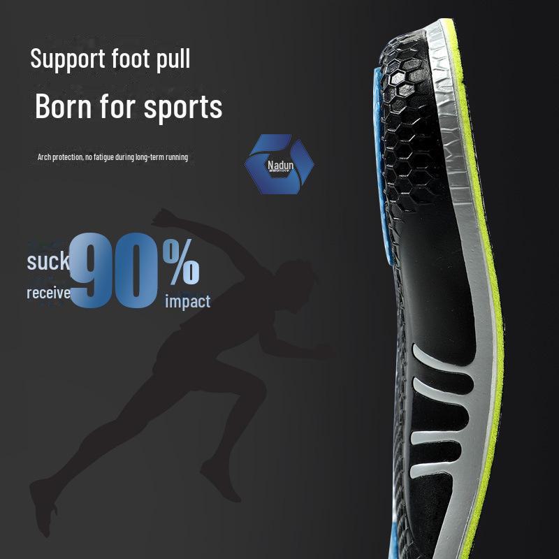 Ортопедические спортивные стельки при плоскостопии: Удобный, антибактериальный, дышащий, высокоэластичный, поглощающий удары и пот.